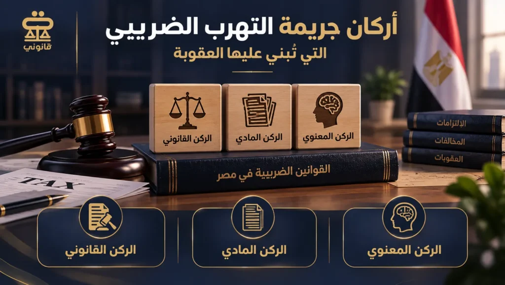 أركان جريمة التهرب الضريبي
